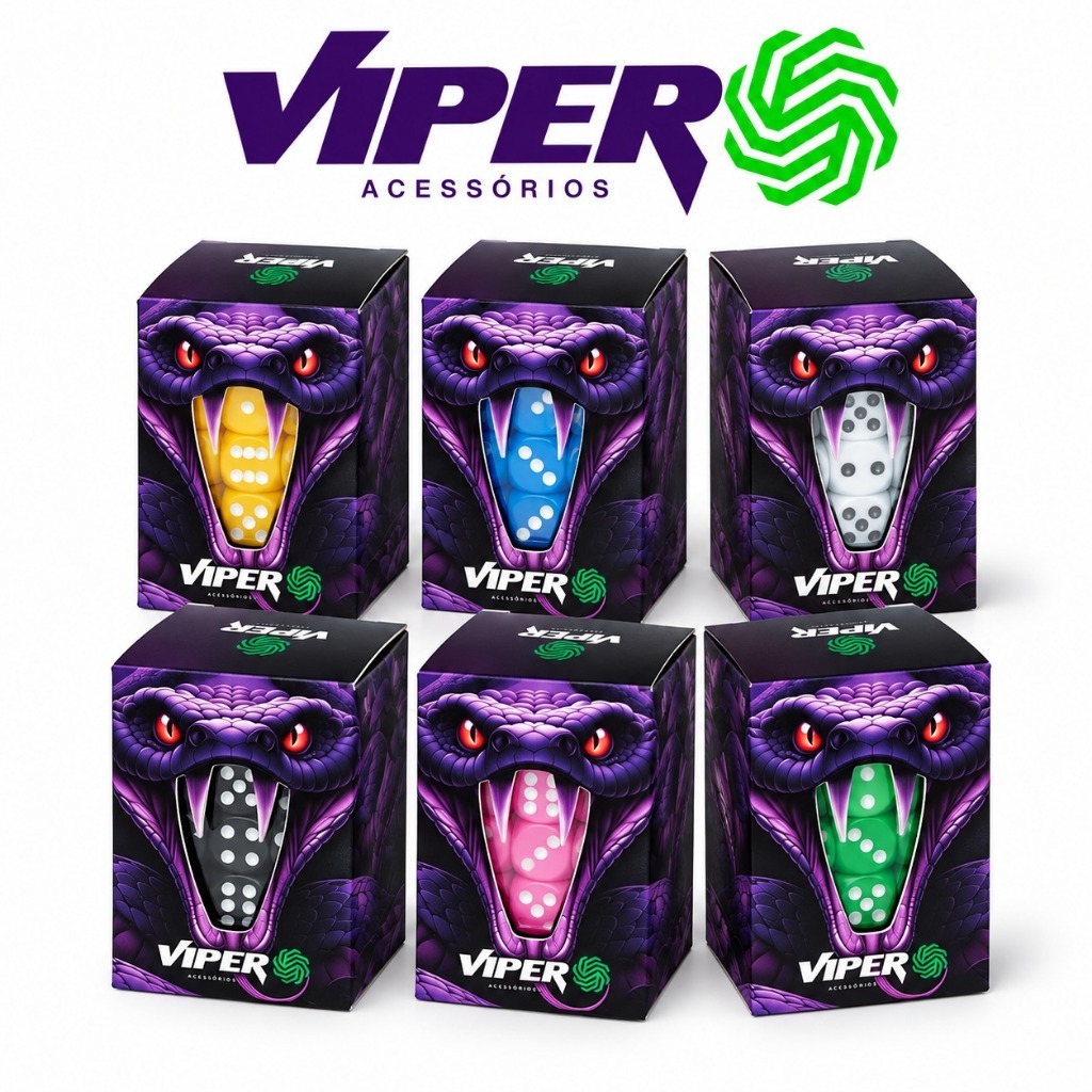 DADOS VIPER 36 UNID 12MM - KIT - POKEMON, MAGIC, RPG, MTG, TCG, LORCANA, ONE PIECE, YU-GI-HO
