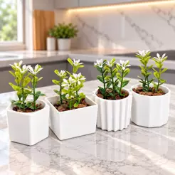 Kit 4 Vasinhos Decoração com Plantinhas