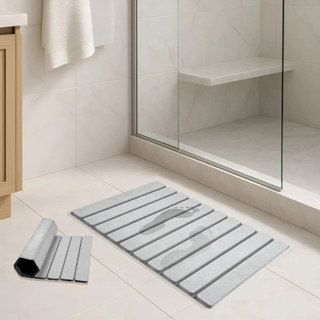 Tapete De Diatomita Pedra Dobravel Antiderrapante Para Banheiro E Cozinha - Secagem Rapida em Oferta na Shopee