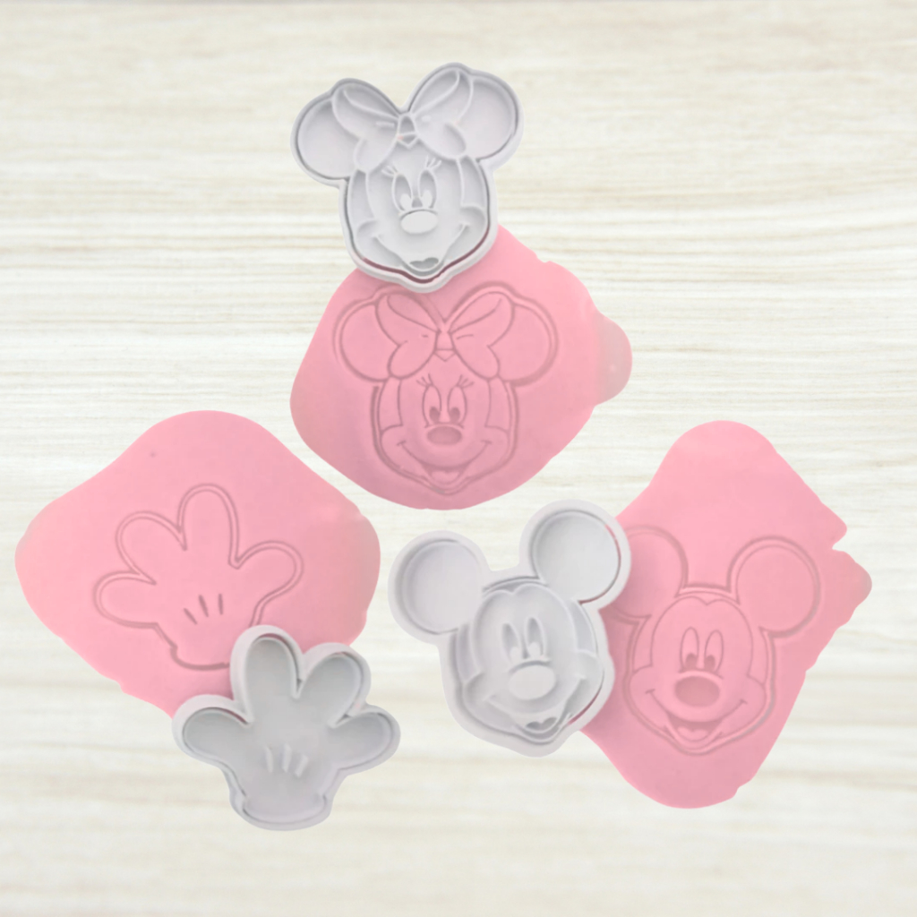 Mickey Mouse e Patinha Desenho DISNEY Cortador de Cookies/ Massinha e Pasta Americana Minnie Mouse