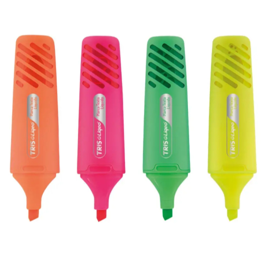 Marca Texto TRIS Liqeo Flat Neon Cores Vibrantes Marca Texto Escolar | Envio Imediato