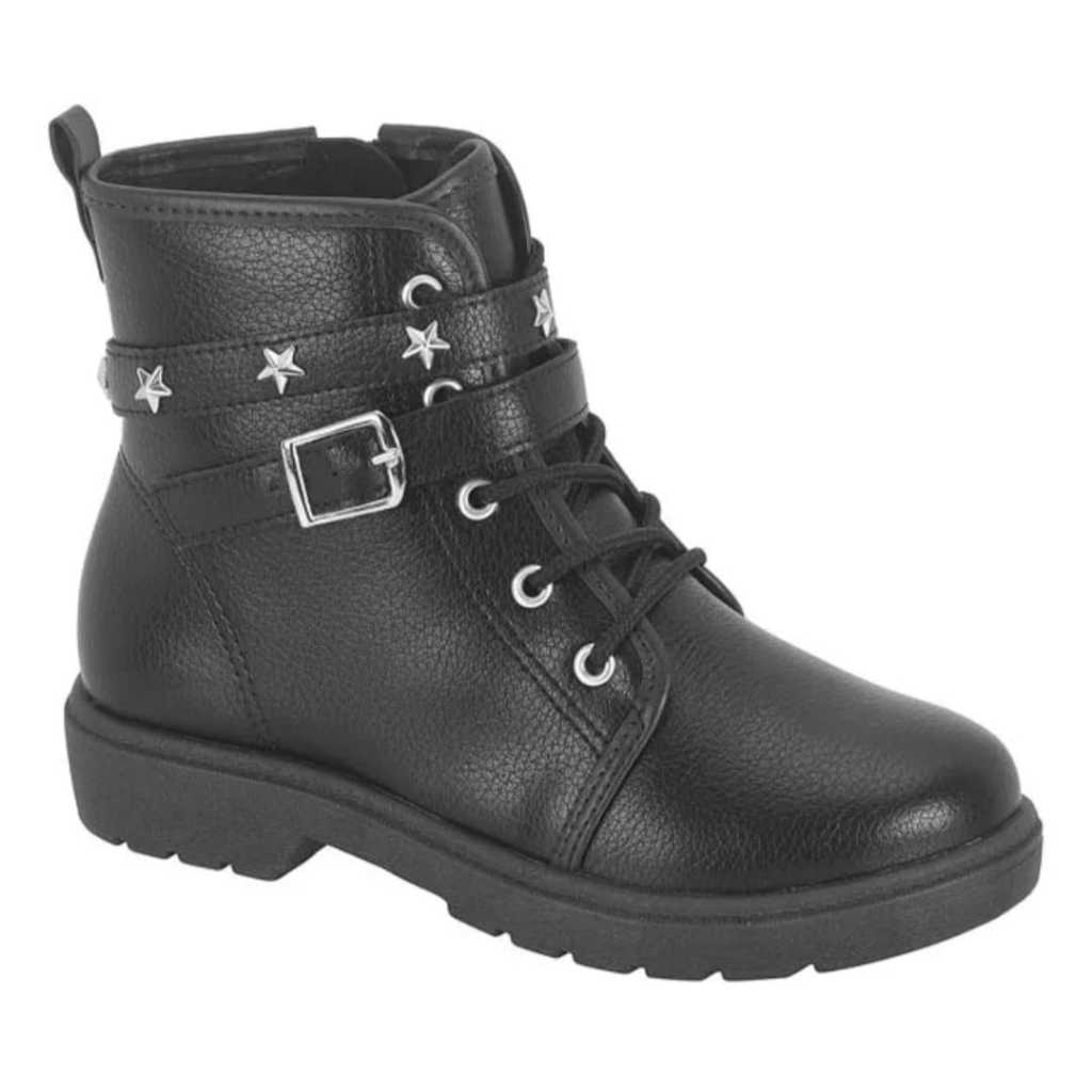Bota Coturno Infantil Molekinha Ziper Lateral Detalhe Fivela2164.140