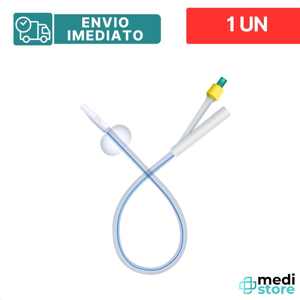 Sonda Foley Silicone n° 20 30CC com 2 Vias 1 unidade Medix - Envio Imediato