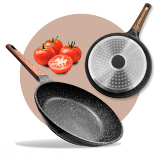 Frigideira Antiaderente Cerâmica Fundo Triplo Premium Não Usa Óleo Não Gruda Frigideira Granito em Oferta na Shopee