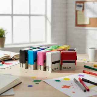 Carimbo automático personalizado com nome, frase. Ideal para uso profissional, escolar ou empresas. em Oferta na Shopee