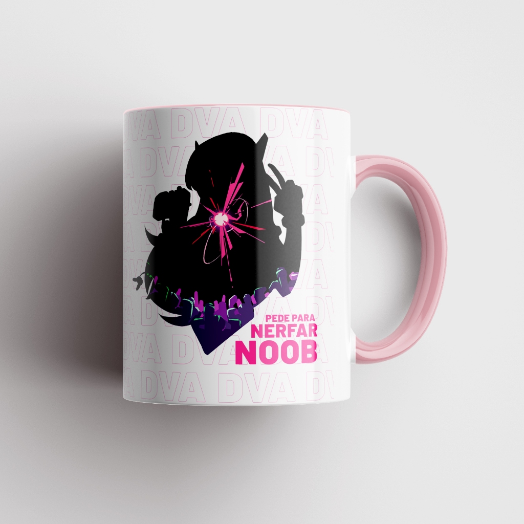 Caneca DVA Overwatch - Pede para nerfar noob ULT - Seu Nick