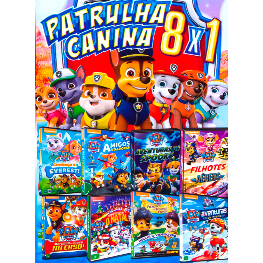 DVD Patrulha Canina – Coletânea 8 Filmes em 1