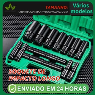 Jogo de Soquetes de Impacto Longo 1/2  8 A 32mm em Oferta na Shopee