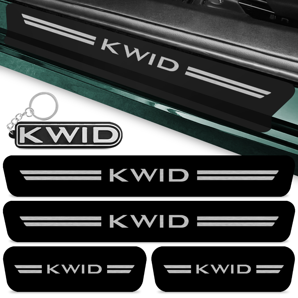 Kit Soleira Kwid Adesivo Autocolante 17 18 19 A 23 24 25 26 Vinil 4 Portas Carro Chaveiro
