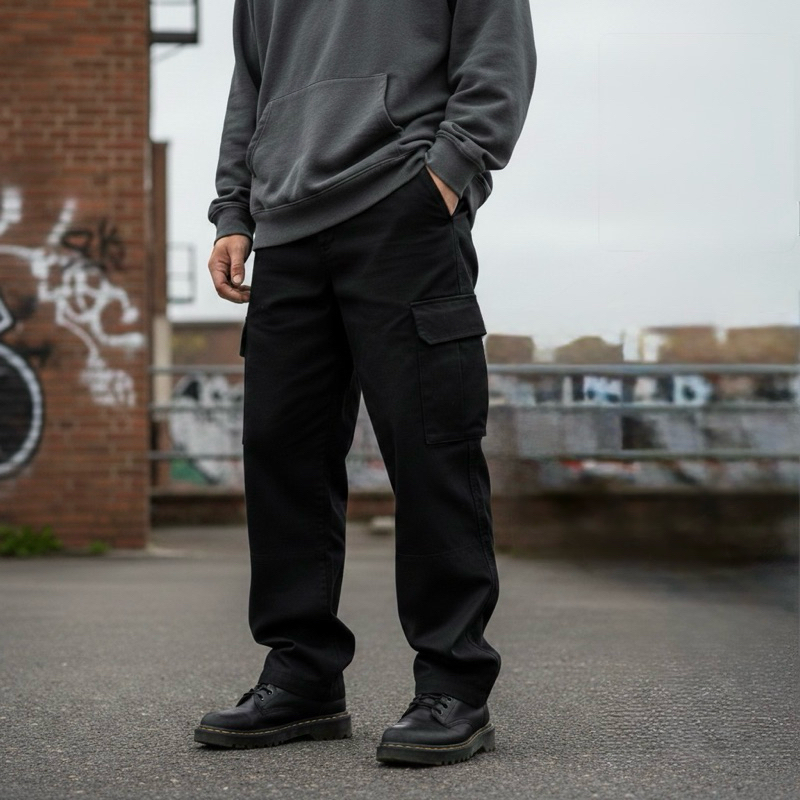 Calça cargo diversas cores larga unissex c/elástico