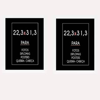 Kit 2 Para Quebra Cabeça 22,3x31,3 Madeira Lisa Sem Vidro em Oferta na Shopee