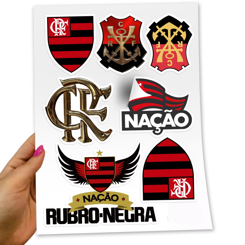 Kit Flamengo Adesivo De Cartela Para Moto Carro Caminhão em Oferta na Shopee