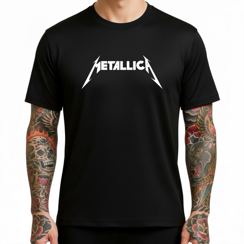 Camisas Camiseta Metallica Dry Fit Bandas De Rock Academia Esportivo Masculino em Oferta na Shopee