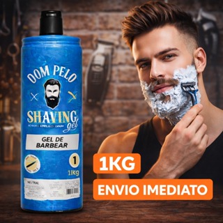 Shaving Gel Dom Pelo 1kg Profissional - Barba Suave Sem Irritações kit 1 a 5 unidades - Envio Imediato em Oferta na Shopee
