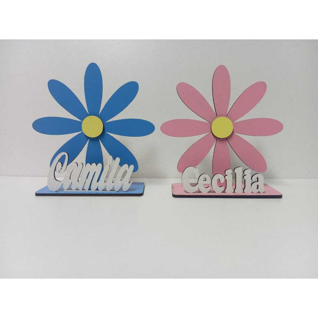 Kit  5-10-15 centros de mesa Margaridas Pesonalizadas em Oferta na Shopee