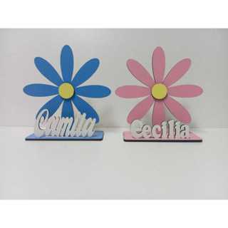 Kit  5-10-15 centros de mesa Margaridas Pesonalizadas em Oferta na Shopee