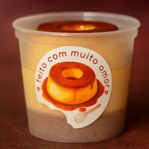 80/200 Adesivos 3,8x3,8cm pudim corte especial mordida, em Oferta na Shopee