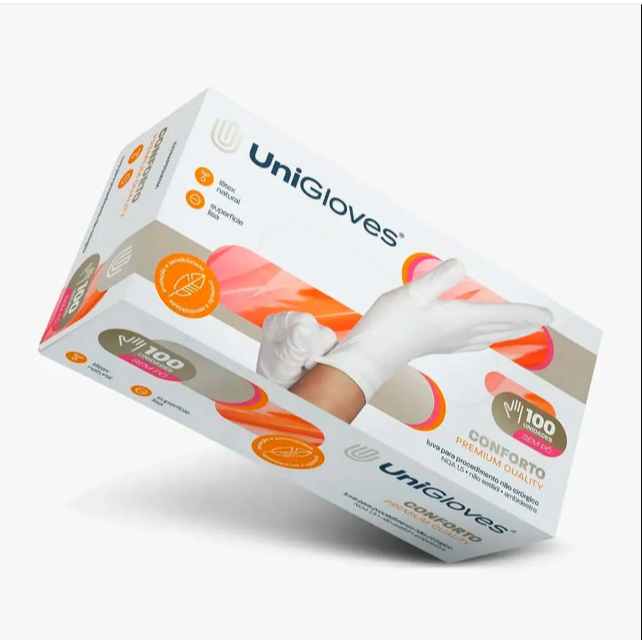 Luva De Procedimento Sem Pó Quality Premium Com 100 Unidades UniGloves em Oferta na Shopee