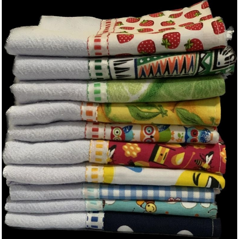 Pano de Prato Atacado Barra Premium Kit com 5 peças