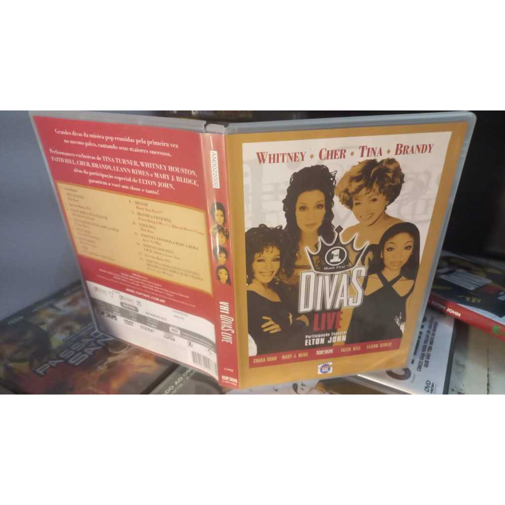 Dvd Vh-1:divas Live Com Elton John Michael A. Simon - wHITNEY cHER tINA bRANDY