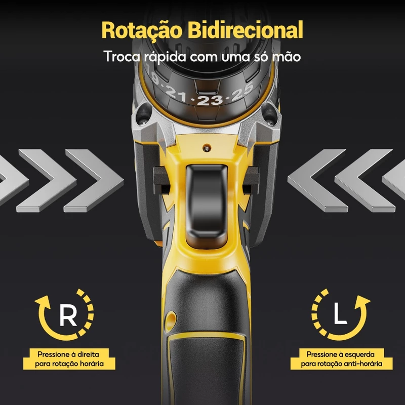 Furadeira Parafusadeira 48V com 2 Baterias — foto 4