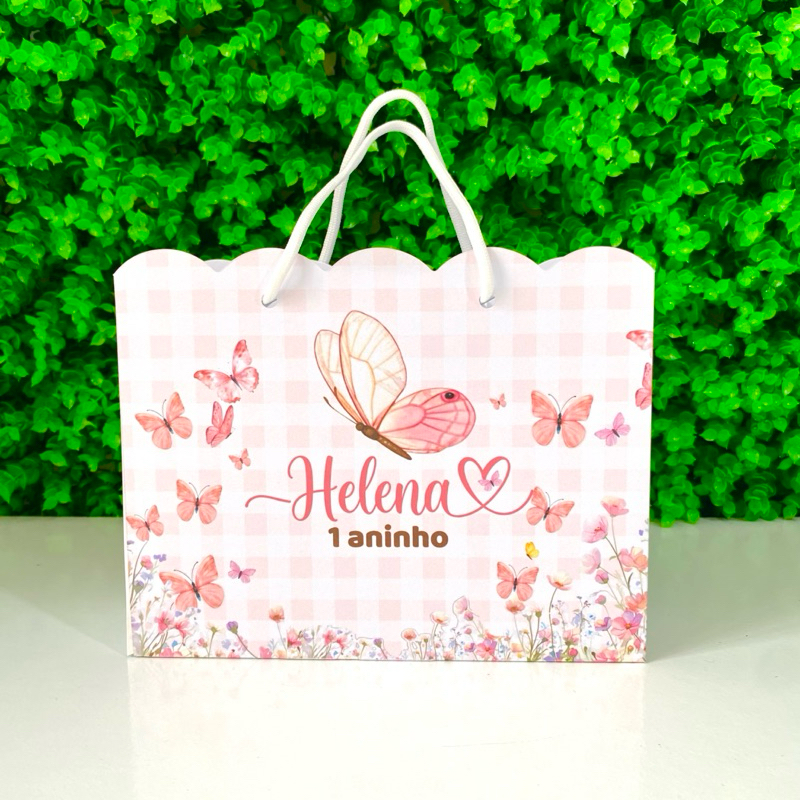 10-30 Sacolinhas Surpresa Lembrancinha Personalizada Jardim Encantado- Jardim das Borboletas PEGUE E MONTE
