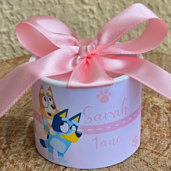 Kit Tubolatas Personalizadas BLUEY MENINA | Lembrancinha Maternidade | Aniversário | Chá de Bebê | 5x6 - Vários temas