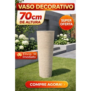 Vasos de polietileno para plantas decorativo Coluna Texturada Ibiza em Oferta na Shopee