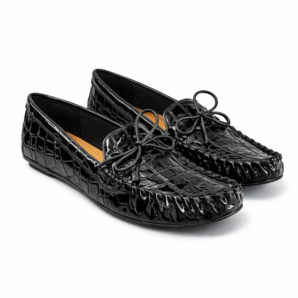 Mocassim Vizzano Feminino Original Croco Verniz Laço Casual Confortável original envio imediato