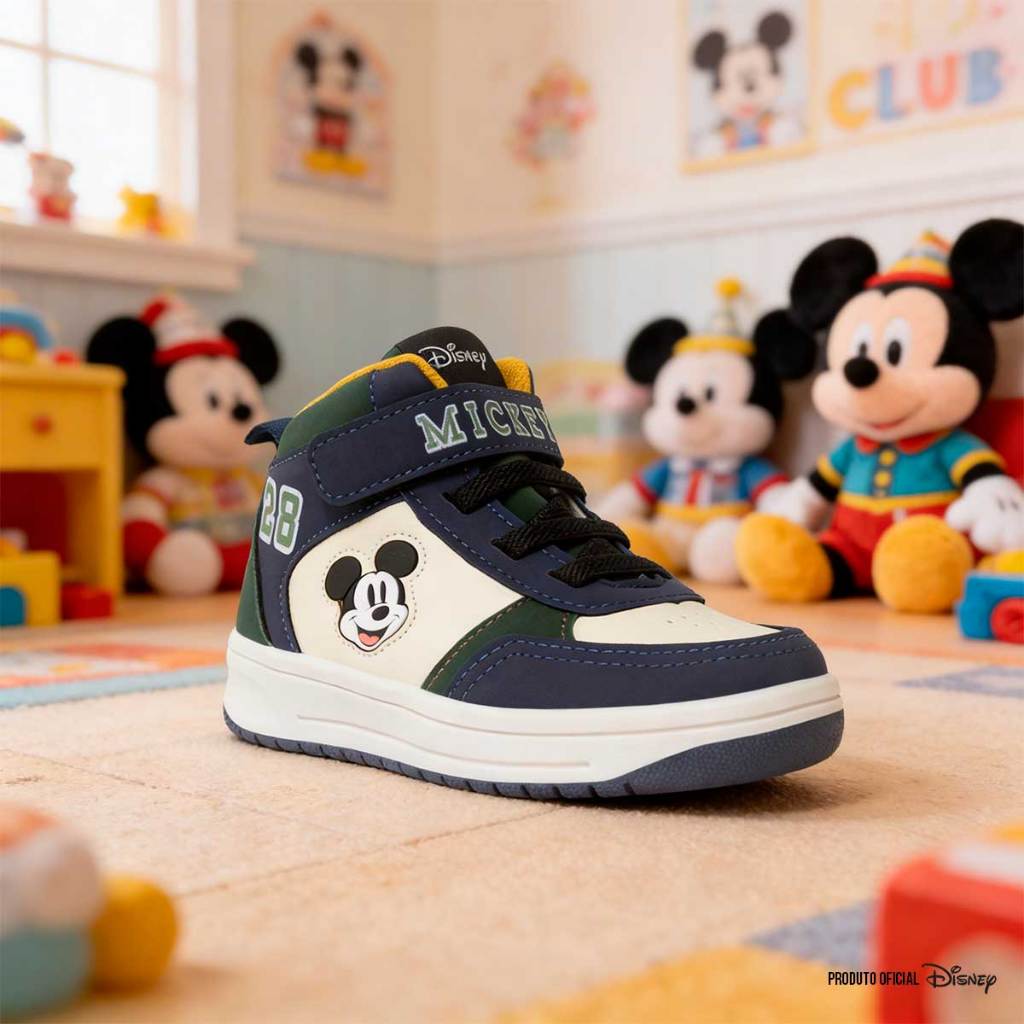 Tênis Cano Alto Mickey Infantil 22ao27 Menino Disney Original 11.154i em Oferta na Shopee