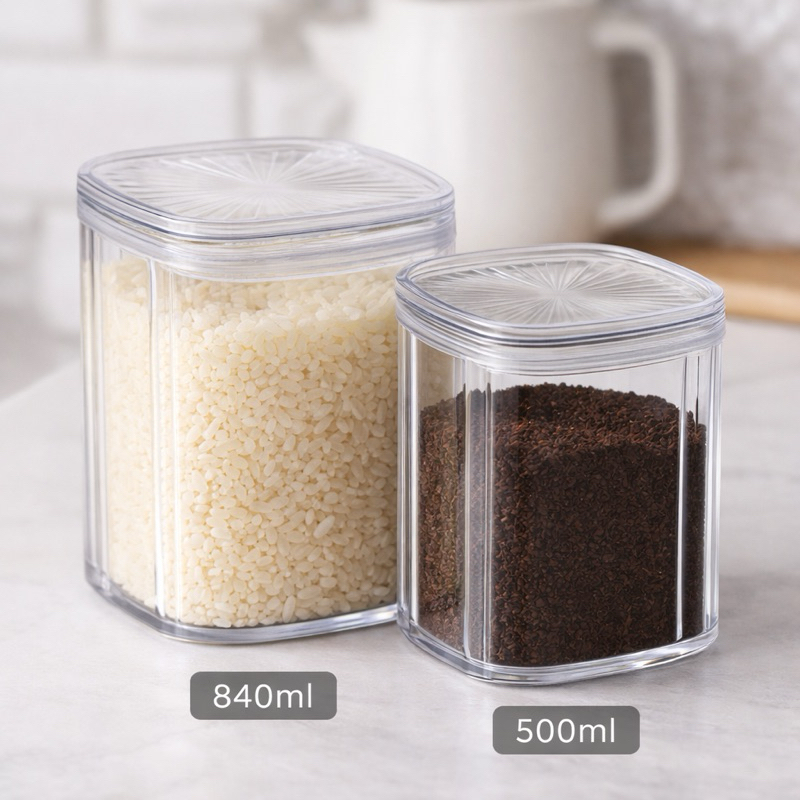 Kit 2 Potes Herméticos Porta Mantimentos Transparente Organizador Cozinha
