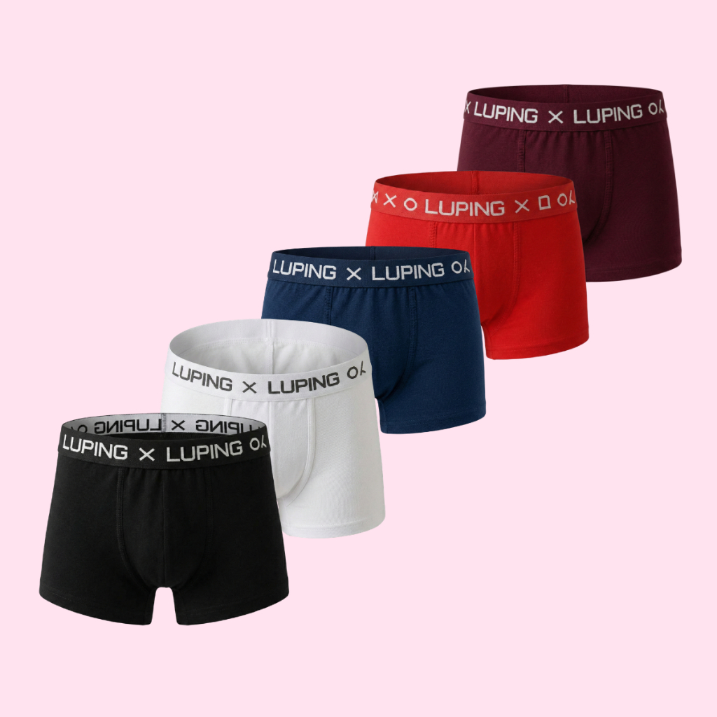 Kit 5 Cuecas Infantil Boxer Box Menino Lisa De 2 a 10 Anos Microfibra Algodão Juvenil Conforto