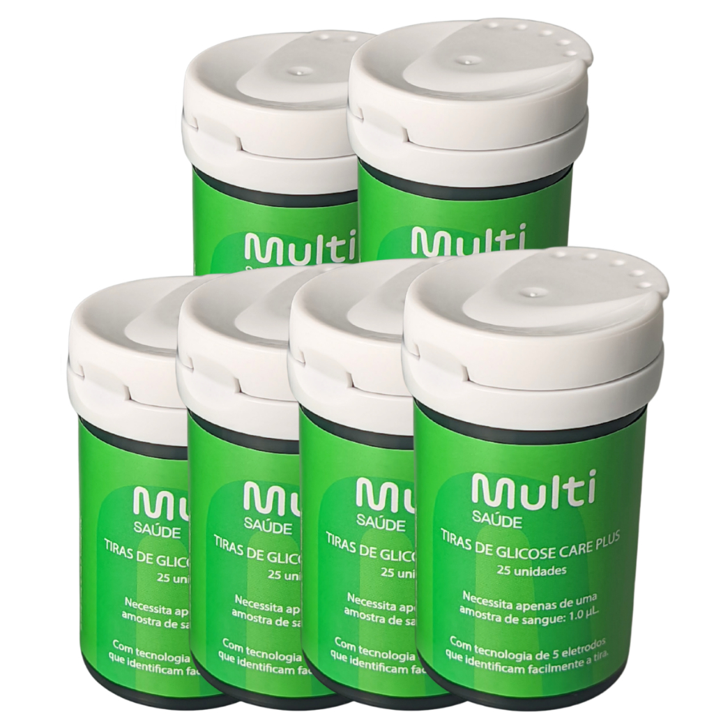 150 Tiras De Glicemia Care Plus Multi Saúde Hc489