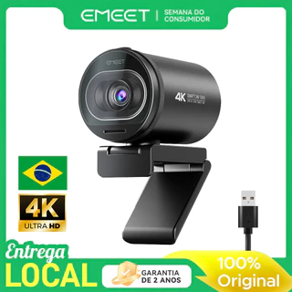 Webcam 4K EMEET S600 Sensor Sony Autofoco Com Microfone 1080P 60Fps Camera Para Pc para Streaming e