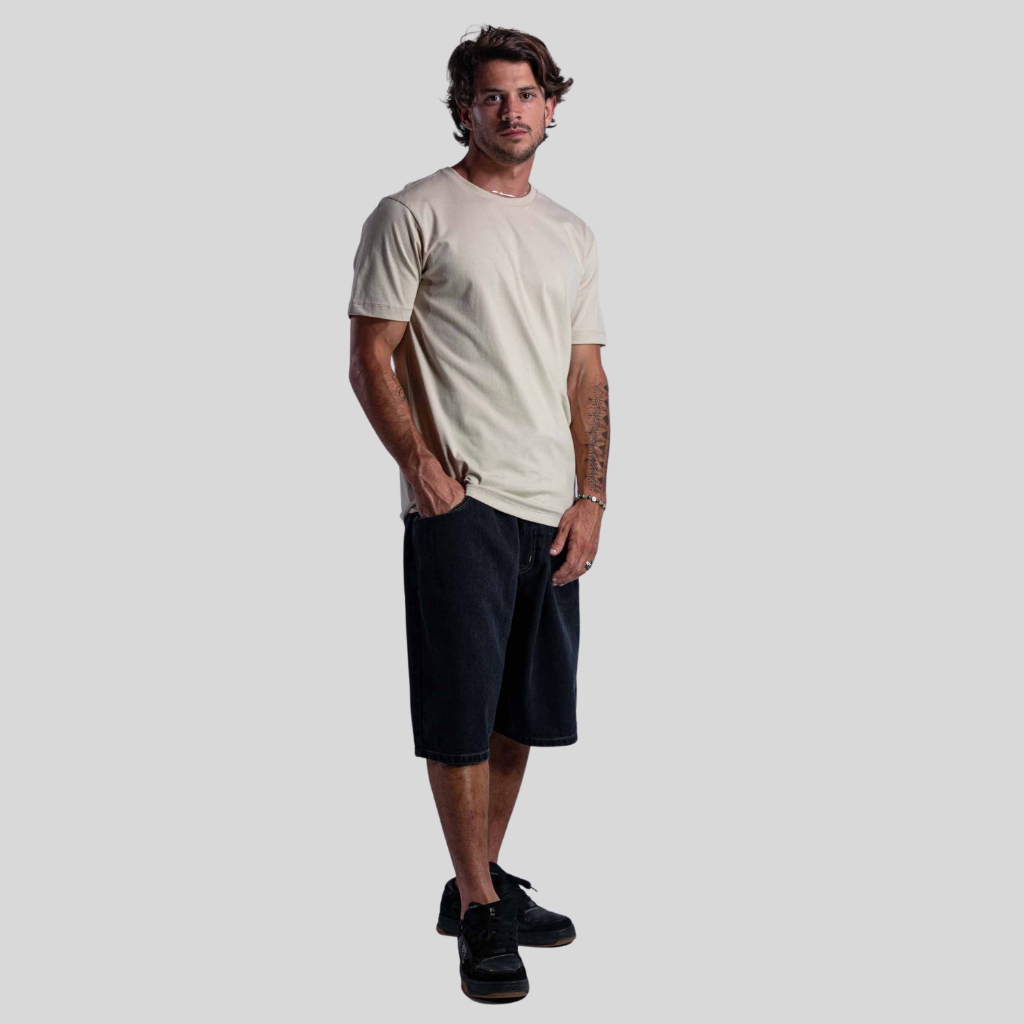 Camiseta Masculina Casual 100% Algodão Penteado Fio 26.1 210g – BRUNX