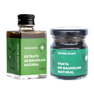 Kit 1 Pasta de Baunilha Natural 42 g + 1 Extrato de Baunilha Natural 30 ml Vanilla Brasil em Oferta na Shopee