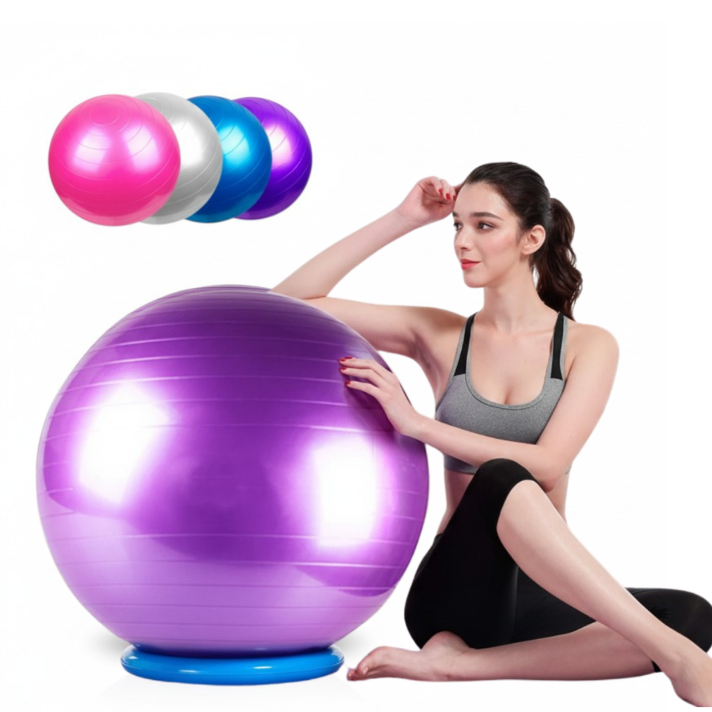 Bola Pilates Suiça Yoga Ginástica 55cm Fisioterapia Anti Estouro