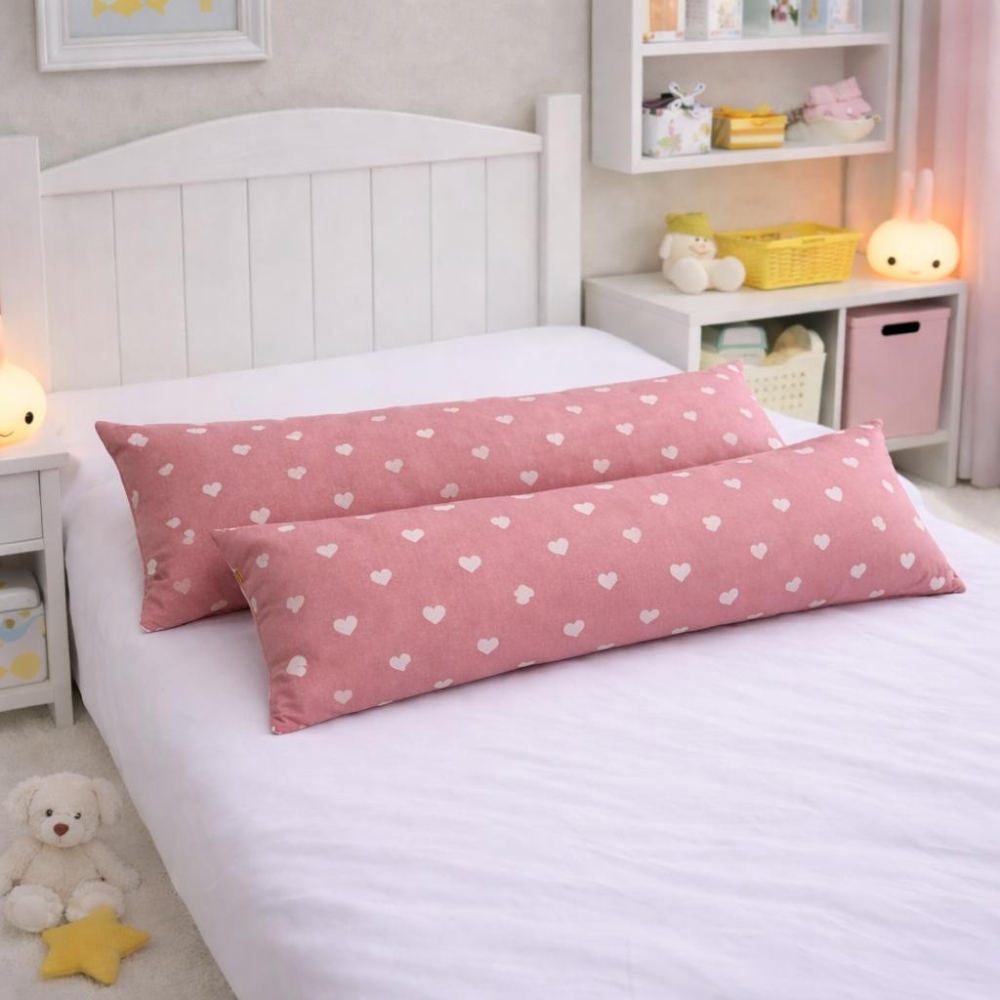 Kit 2 Travesseiro De Corpo Xuxinho Cheio Silicone  Infantil Para Seu Bebê Crianças 0.90x0.25 cm Luxo