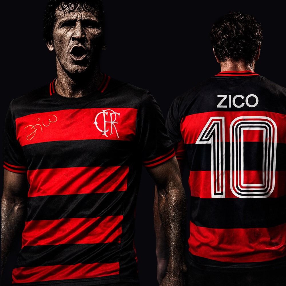 Camisa Flamengo Retrô Zico CRF Street Masculina Oficial em Oferta na Shopee
