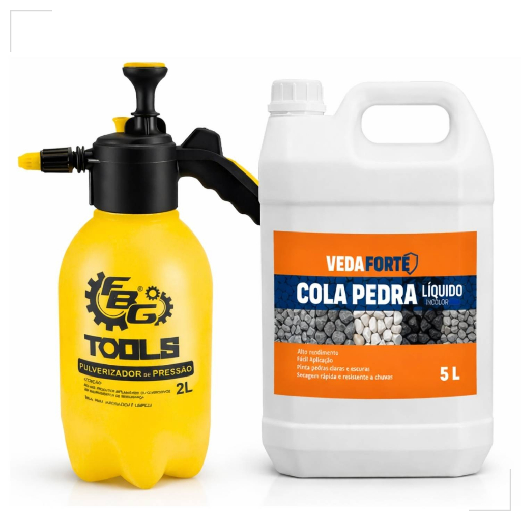 Cola Pedra Incolor 5 Litros Com Pulverizador Manual 2L
