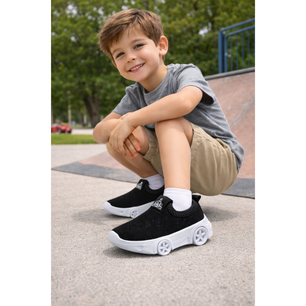 Tenis Infantil Menino Preto Carros 20 Ao 27