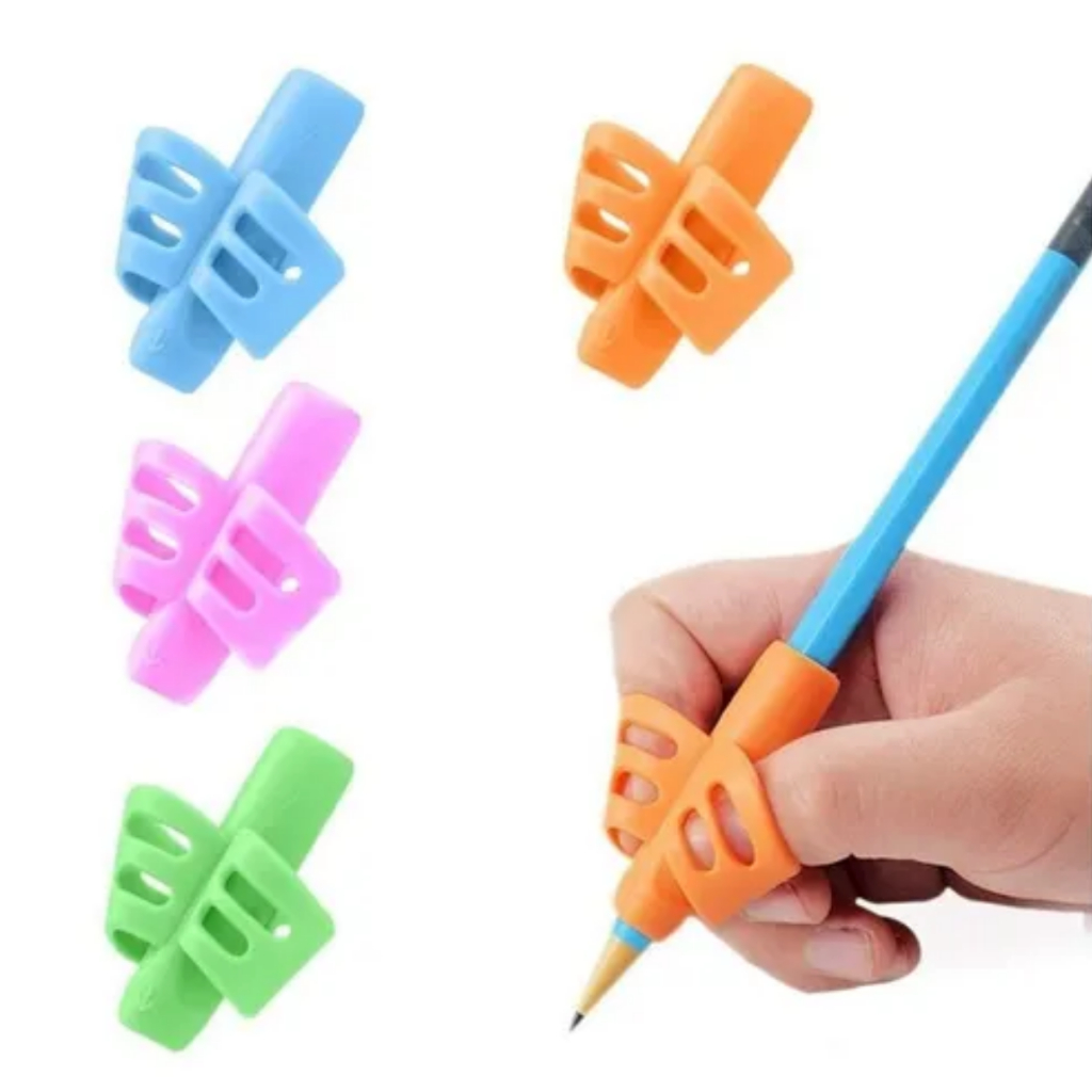 Adaptador 2 Dedos Corrige Escrita Apoio Segura Lapis Infantil Crianca Melhora Escrita em Oferta na Shopee