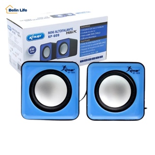 Mini Caixa De Som Knup KP-609 P/ Pc E Notebook P2 USB 3w RMS Portátil em Oferta na Shopee