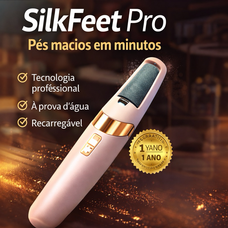 Lixa de Pé Elétrica Recarregável Profissional Removedor de Calos Pedicure Elétrica à Prova D’Água USB SilkFeet Pro