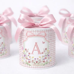 Mini Tubolata Rosa Personalizada | Lembrancinha Maternidade Chá de Bebê Menina