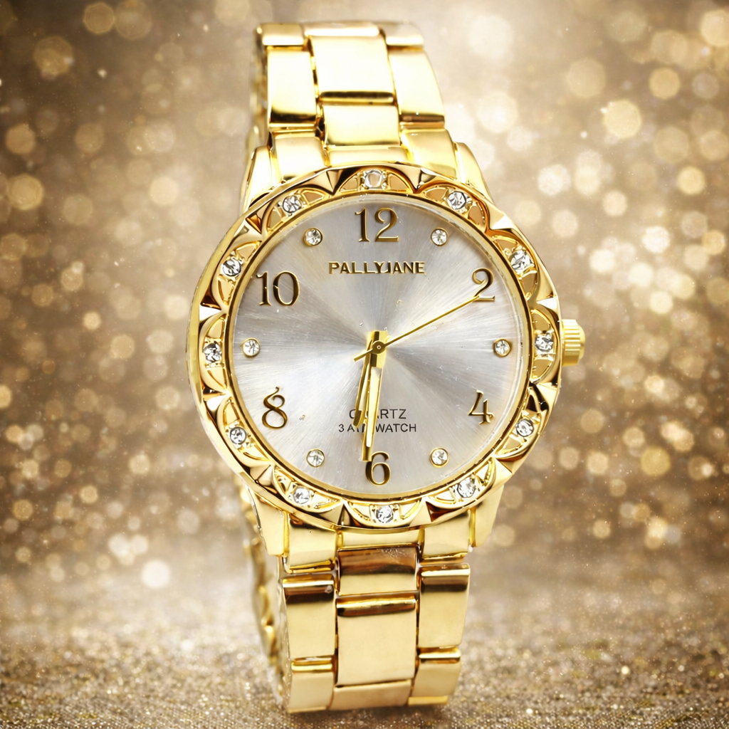 Relógio Feminino Resistente a Água De Aço Inoxidável Casual - Pallyjane Guke - Banhado a Ouro em Oferta na Shopee