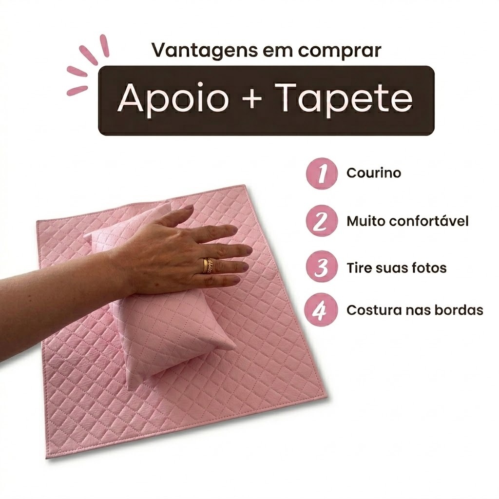 APOIO DE MÃO COM TAPETINHO