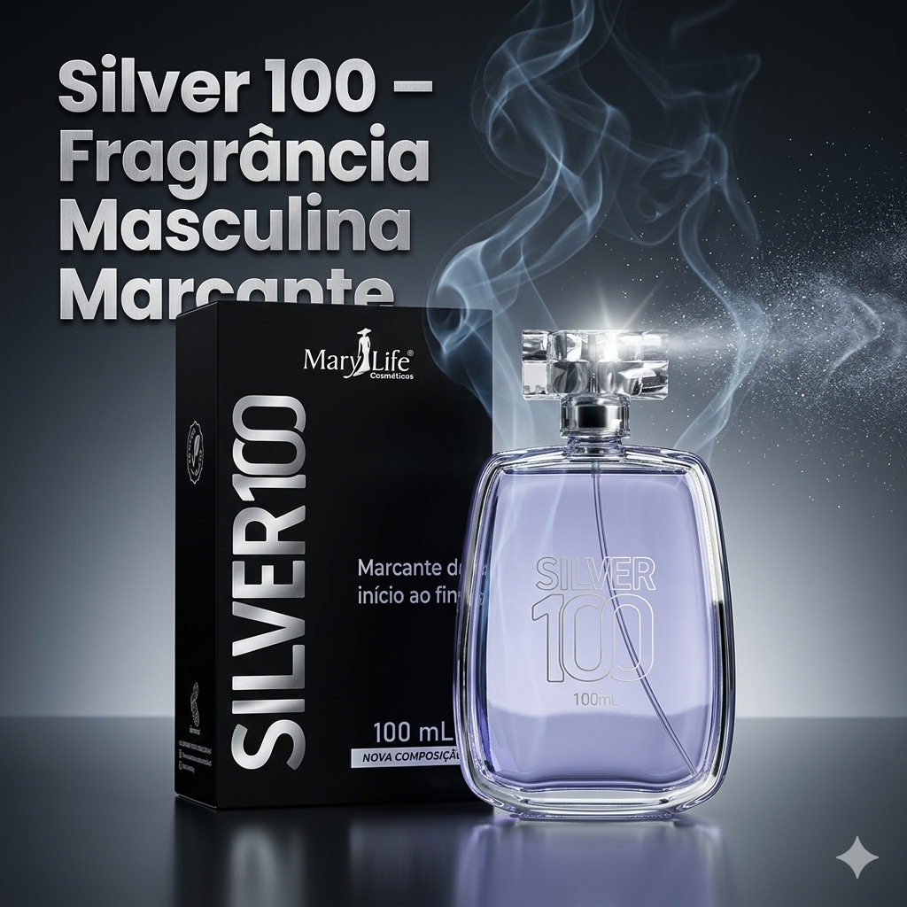 Perfume Masculino Bio Instinto Mary Life Silver100 Amadeirado 100ml