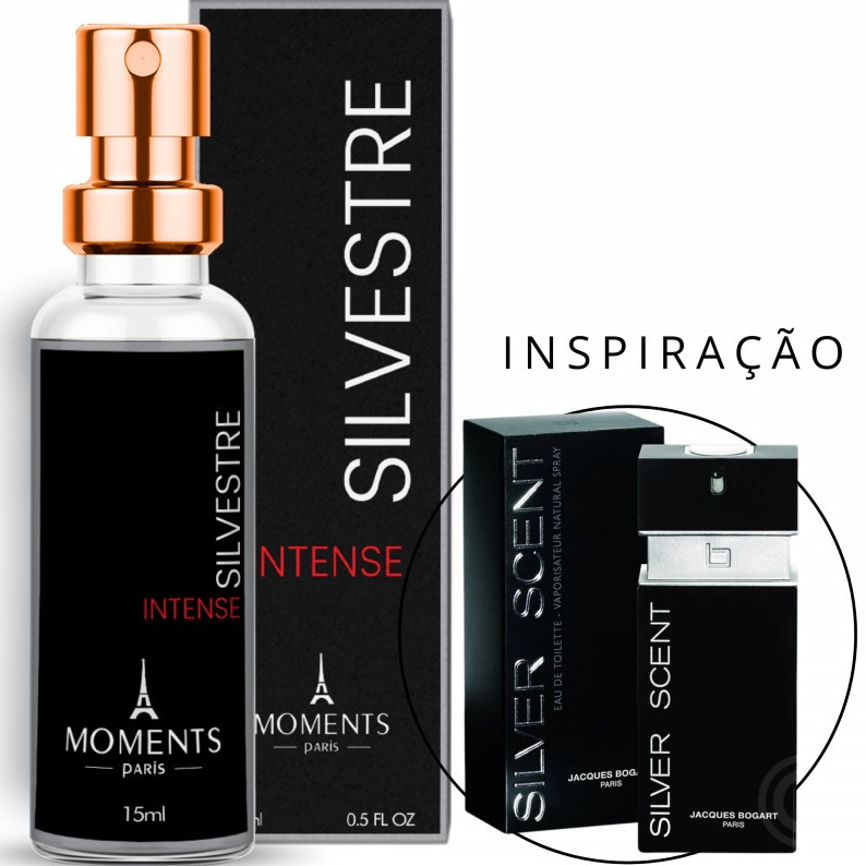Silvestre Intense Perfume Masculino Contratipo Eau de Parfum EDP Importado 15ml Moments Paris Homem