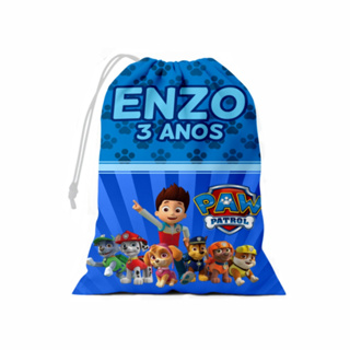 Sacolinha Surpresa Personalizado Patrulha Canina em Tecido com Nome e Idade Lembrancinha Festas em Oferta na Shopee